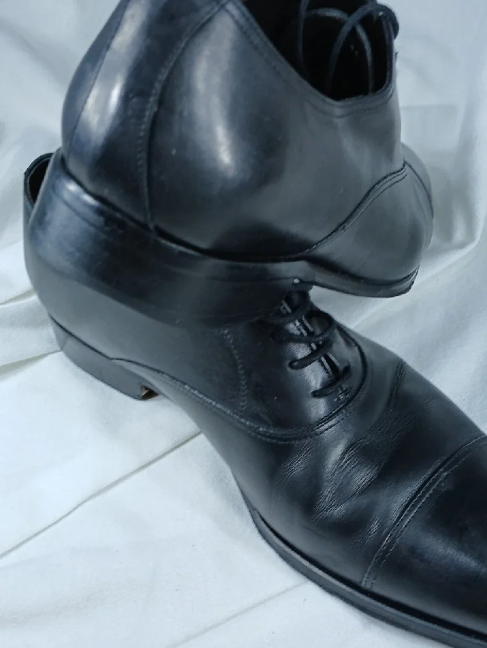 To Boot Black Leather Cap-Toe Oxfords